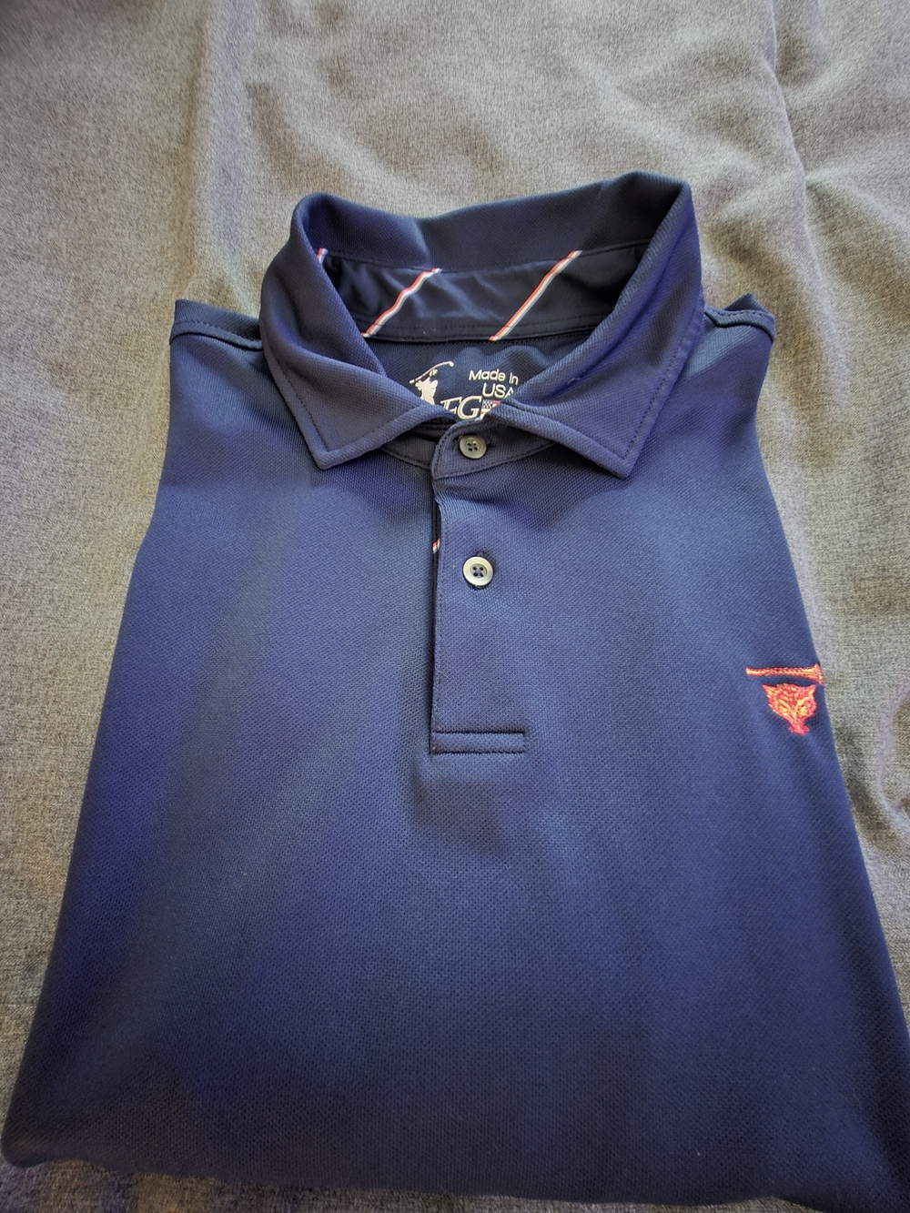 Fairway & Greene Tech Polo Shirt Blue Myopia Hunt Club Logo - M